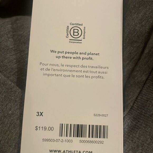 NWT Athleta Balance Sweatshirt. 3X. Heather Gray. - Picture 10 of 10